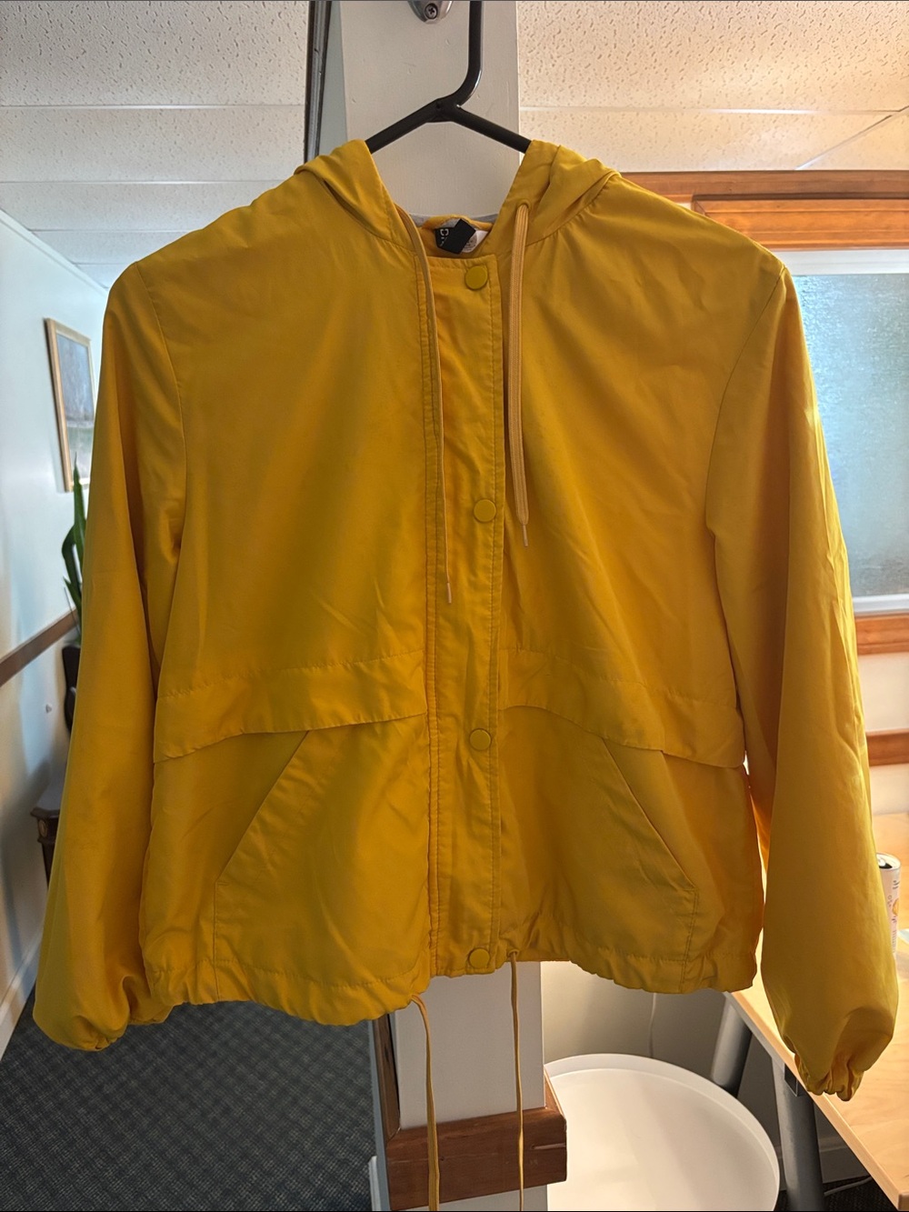 Divided Bright Yellow Hooded Bomber Jacket